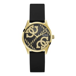 Guess GW0755L3 avec boîtier doré et bracelet noir