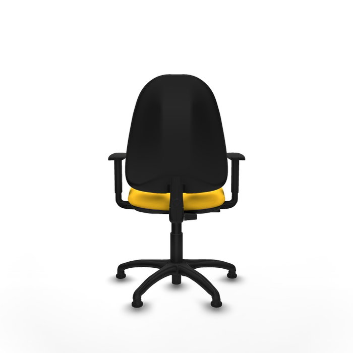 PIQUERAS Y CRESPO Chaise de bureau Algarra, similicuir jaune, accoudoirs 1D PIQUERAS Y CRESPO Chaise de bureau Algarra, similicuir jaune, accoudoirs 1D