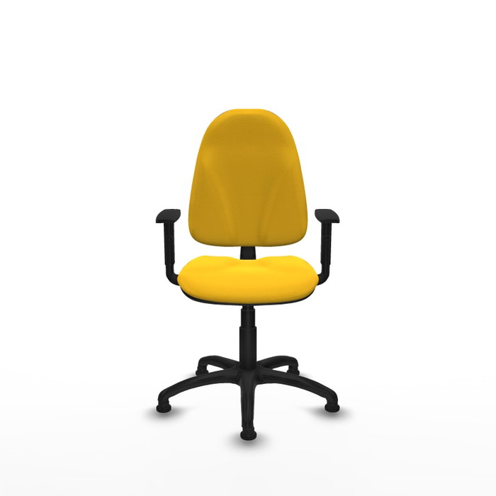 PIQUERAS Y CRESPO Chaise de bureau Algarra, similicuir jaune, accoudoirs 1D PIQUERAS Y CRESPO Chaise de bureau Algarra, similicuir jaune, accoudoirs 1D