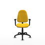 PIQUERAS Y CRESPO Chaise de bureau Algarra, similicuir jaune, accoudoirs 1D