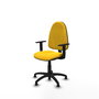 PIQUERAS Y CRESPO Chaise de bureau Algarra, similicuir jaune, accoudoirs 1D