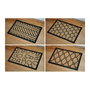 Edm Tapis de sol Panamá, modèles assortis marron et noir, 60 x 40 cm