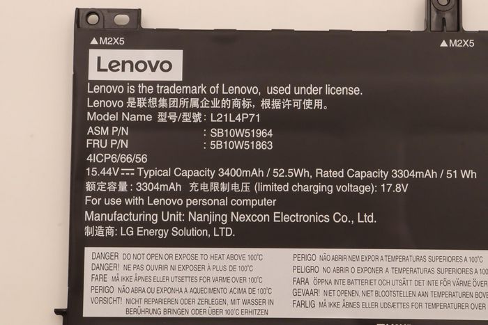 Lenovo Batterie interne lithium-ion 52,5 Wh
