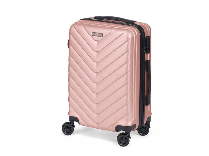 Arte Regal Valise Cabine Rose ABS avec Motif Écailles 38x57x23 cm