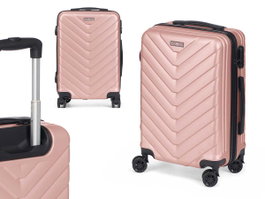 Arte Regal Valise Cabine Rose ABS avec Motif Écailles 38x57x23 cm
