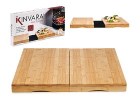 Kinvara Set de 2 Planches à Découper en Bambou pour Vitrocéramique 28 cm (Set de 6)