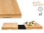 Kinvara Set de 2 Planches à Découper en Bambou pour Vitrocéramique 28 cm (Set de 6)