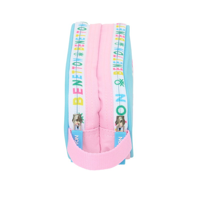 Trousse Fourre-Tout Double Benetton Unique Rose Turquoise 21 x 8 x 6 cm Trousse Fourre-Tout Double Benetton Unique Rose Turquoise 21 x 8 x 6 cm