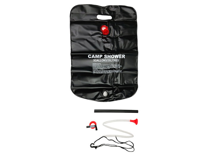 Arte Regal Douche portable 20 L 28 x 5.5 x 12 cm en plastique PVC PP noir (Set de 12)