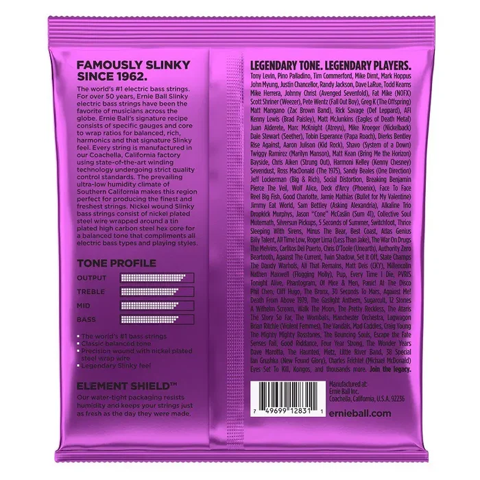 ERNIEBALL Jeu Basse Électrique Slinky Power 55-110