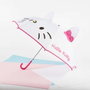 Parapluie manuel Hello Kitty applications 7.0 x 3.5 x 63.0 cm Blanc dès 36 mois Cerdá