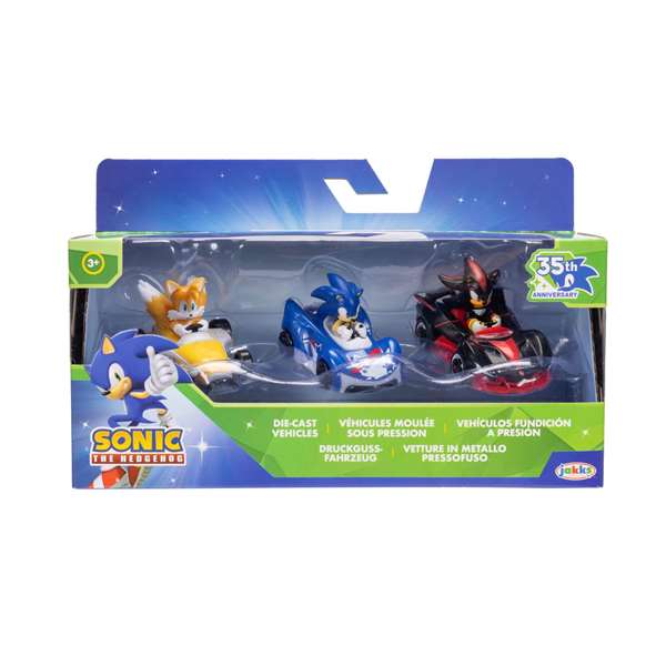 JAKKS PACIFIC Blister de 3 mini véhicules Sonic The Hedgehog JAKKS PACIFIC Blister de 3 mini véhicules Sonic The Hedgehog