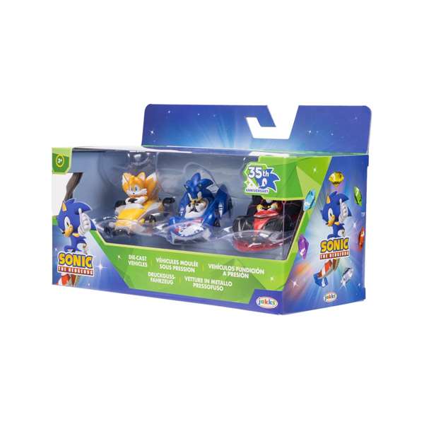 JAKKS PACIFIC Blister de 3 mini véhicules Sonic The Hedgehog JAKKS PACIFIC Blister de 3 mini véhicules Sonic The Hedgehog