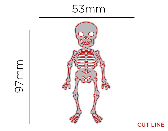 Misskuty Troquel fin ZAG Halloween esqueleto