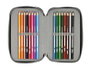 Safta - Plumier triple 36 pieces "Stone" pour crayons de couleur - Dimensions 12.5 x 19.5 x 5.5 cm - A partir de 3 ans