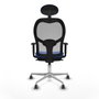 Piqueras y Crespo Chaise de Bureau avec Appui-tête 1D086G1 Bleu