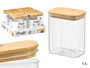 Vivalto Boîte Rectangulaire en Borosilicate avec Couvercle Bambou 1,1L 12x15x8 cm (Set de 12)