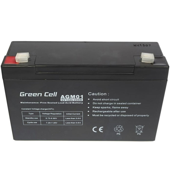 Batterie pour Système d'Alimentation Sans Interruption Green Cell AGM01 12 Ah Batterie pour Système d'Alimentation Sans Interruption Green Cell AGM01 12 Ah