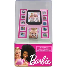 Kids Licensing Montre interactive Barbie - Multifonctions avec 6 jeux, podomètre, appareil photo, enregistrement vidéo et vocal, charge USB - Dès 6 ans