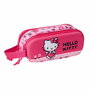 Trousse Fourre-Tout Double Hello Kitty Rose 21 x 8 x 6 cm