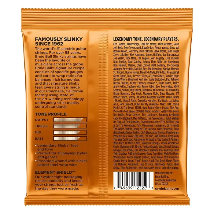 Ernie Ball Jeu de cordes hybrid Slinky 9-46 pour guitare électrique