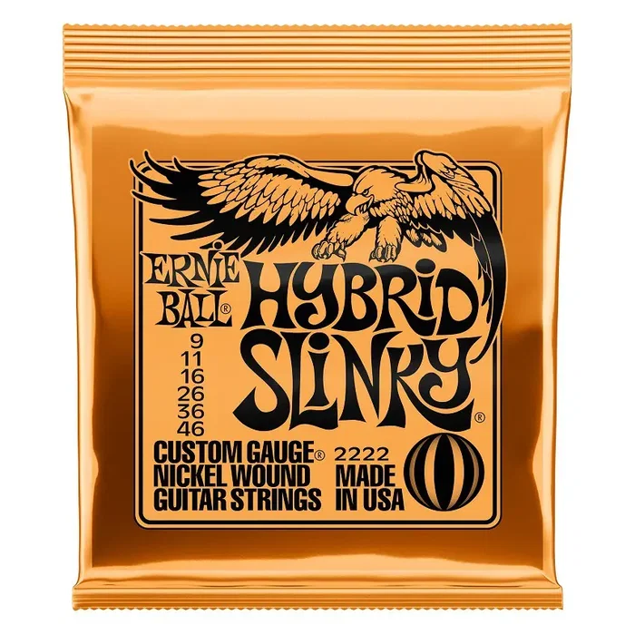 Ernie Ball Jeu de cordes hybrid Slinky 9-46 pour guitare électrique