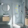 GROHE 34597001 - Ensemble de douche avec mitigeur thermostatique, pommeau de douche 1 jet, barre 60 cm et flexible - Economie d'eau - Chromé