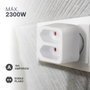 GSC Evolution Adaptateur multiprise double sortie plate blanc