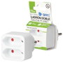 GSC Evolution Adaptateur multiprise double sortie plate blanc