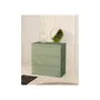 Commode EDMORE - 3 tiroirs - Vert sauge mat - L 77,2 cm x P 42 cm x H 79,8 cm - Rangement meuble compact