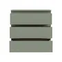 Commode EDMORE - 3 tiroirs - Vert sauge mat - L 77,2 cm x P 42 cm x H 79,8 cm - Rangement meuble compact