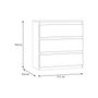 Commode EDMORE 3 Tiroirs - Vert sauge