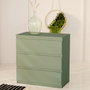 Commode EDMORE 3 Tiroirs - Vert sauge