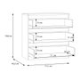 Commode EDMORE 3 Tiroirs - Vert sauge