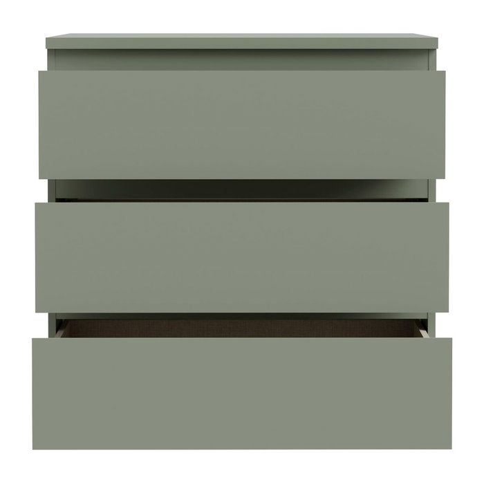Commode EDMORE 3 Tiroirs - Vert sauge