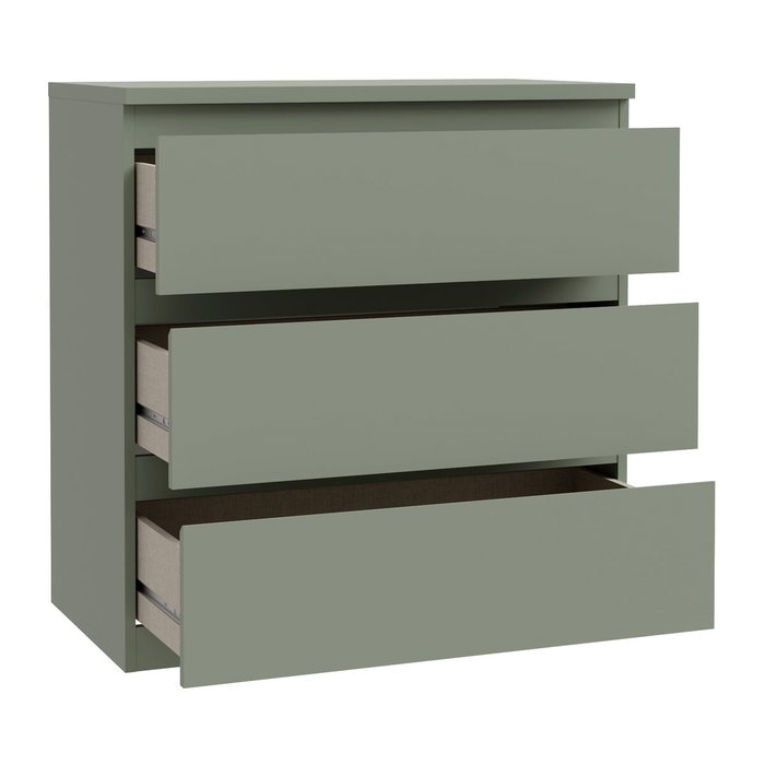 Commode EDMORE 3 Tiroirs - Vert sauge