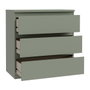 Commode EDMORE 3 Tiroirs - Vert sauge