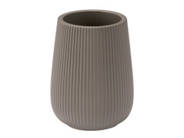 Berilo Porte-brosse à dents Rayures Gris 8x11x8 cm (Set de 12)