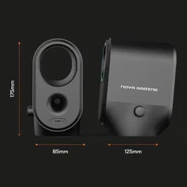 Nova Gaming Enceinte Bluetooth Portable Cygnus GS115 - Design Gaming avec LED RGB - Noir - pour Ordinateur, Console et Smartphone