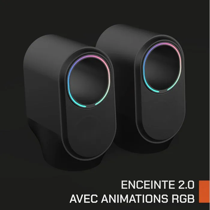 Nova Gaming Enceinte Bluetooth Portable Cygnus GS115 - Design Gaming avec LED RGB - Noir - pour Ordinateur, Console et Smartphone