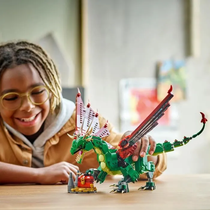Lego - LEGO Creator 3-en-1 31161 - Le dragon médiéval - Jeu de construction avec 715 pièces pour enfants dès 9 ans