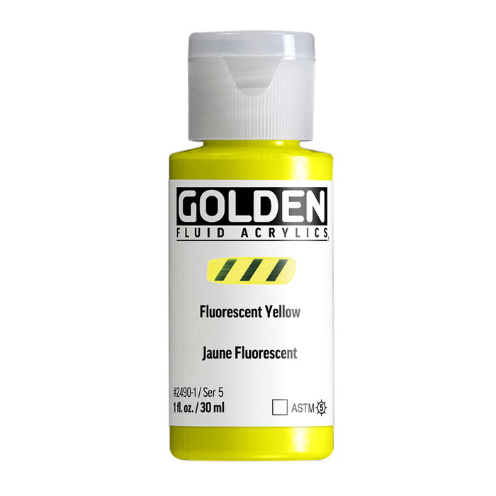 Golden Fluid Colores Acrílicos Amarillo de Fluorescente 30 ml Golden Fluid Colores Acrílicos Amarillo de Fluorescente 30 ml