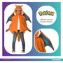 Liragram - Costume Charizard avec Cape pour enfant 8-12 ans - Unisexe