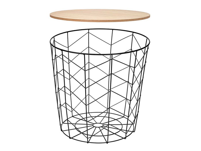 Giftdecor Table d'appoint acier et bois noir 39,5 x 39,5 x 37 cm (Set de 6) Giftdecor Table d'appoint acier et bois noir 39,5 x 39,5 x 37 cm (Set de 6)