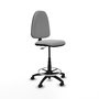 PIQUERAS Y CRESPO Tabouret de bureau Gris clair avec roulettes pour moquette