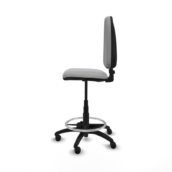 PIQUERAS Y CRESPO Tabouret de bureau Gris clair avec roulettes pour moquette