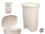 Arte Regal Papelera à pédale en plastique 50 L beige 43x64x33 cm (Set de 3)