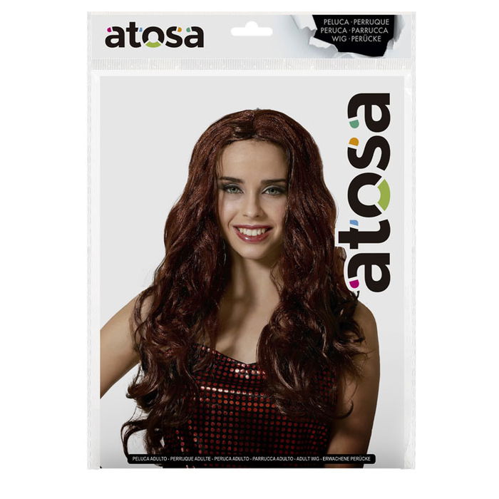 Perruque Longue Ondulée Brun Fantasy 150g pour Déguisements, Fêtes Magiques et Carnavals