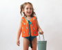 KioKids Gilet de Flottaison Crocodiles Orange 2 à 3 ans