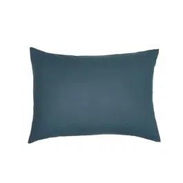 Today Housse de coussin ou Taie d'oreiller ESSENTIAL TO 50x70 cm - 100% Coton uni - Paon